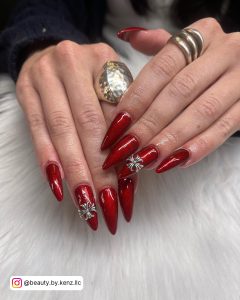Matte Red Chrome Nails