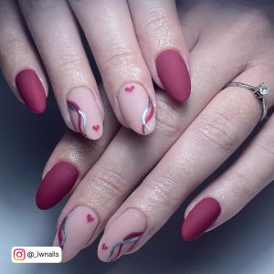 Matte Red Coffin Nails