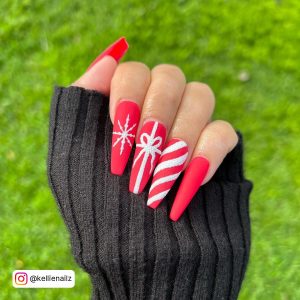 Matte Red Nails Coffin
