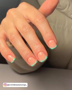 Mint Green And White Nail Designs