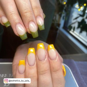 Nail Art Designs Yellow And Green