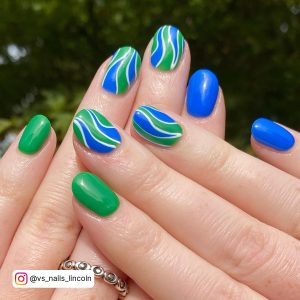 Nail Designs Blue And Green