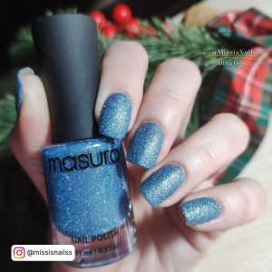Nail Designs Blue With Glitter