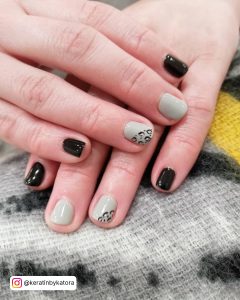 Nail Designs Gray And Black For Short Length