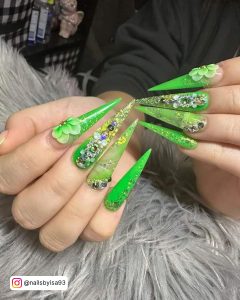 Nail Designs Neon Green