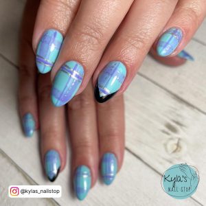 Nail Designs Purple And Blue