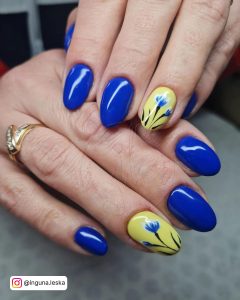 Nail Designs Yellow And Blue