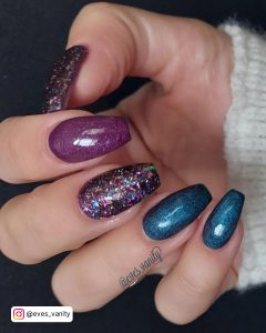 Nails Blue And Purple
