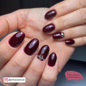 Nails Wine Red