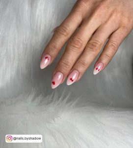 Nails With Red Hearts