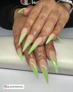 Neon Green Nail Design