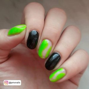 Neon Green Short Nails