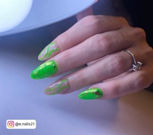 Neon Yellow Green Nails