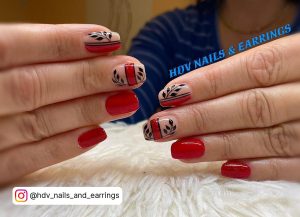 Nude Nails Red Design