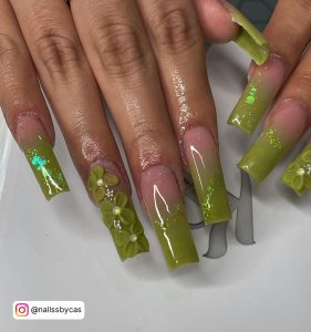 Olive Green Fall Nails