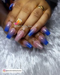 Ombre Coffin Nails Short