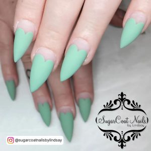 Ombre Mint Green Nails