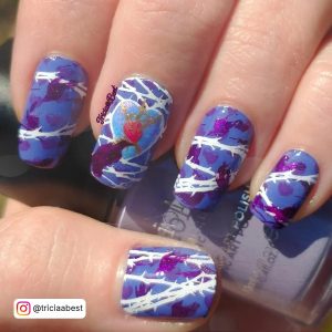 Ombre Nails Blue And Purple