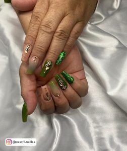 Orange And Green Nails Fall