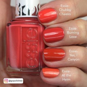 Orange And Red Nails