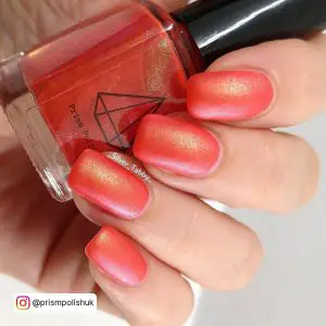 Orange And Red Ombre Nails
