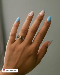 Pastel Blue Acrylic Nails