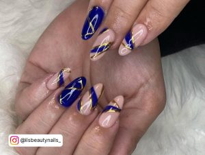 Pastel Blue Almond Nails