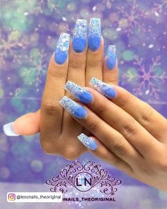 Pastel Blue And White Nails