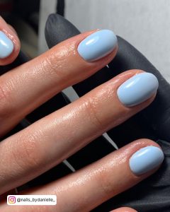 Pastel Blue Matte Nails
