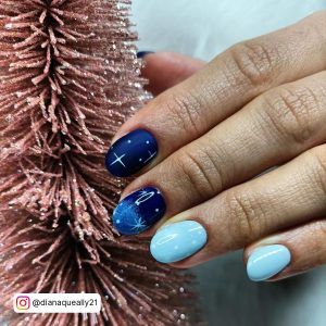 Pastel Blue Stiletto Nails