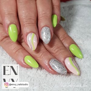 Pastel Green Acrylic Nails