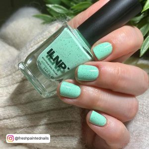 Pastel Green Almond Nails
