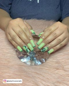 Pastel Green Nails Coffin