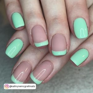 Pastel Neon Green Nails