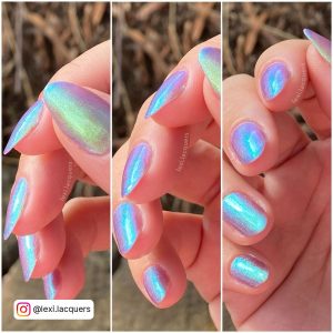 Pink Purple And Blue Nail Designs