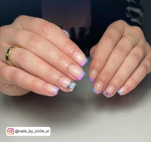 Purple And Blue Nail Art Designs