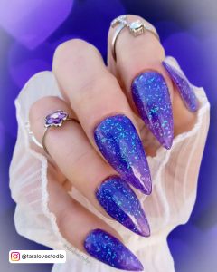 Purple And Blue Ombre Nails