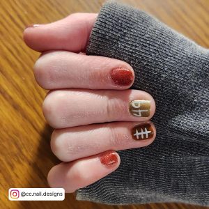 Red And Gold Nail Design Ideas