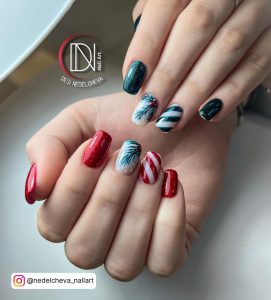 Red And Green Nail Ideas