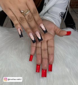 Red Bottom Coffin Nails