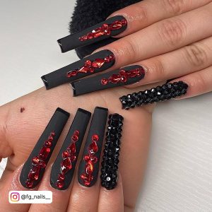 Red Bottom Nails Coffin