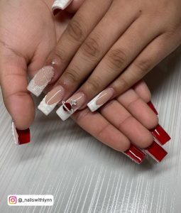 Red Bottom Nails With Black