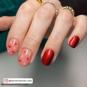 Red Chrome Nails Design