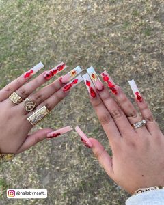 Red Diamond Nails