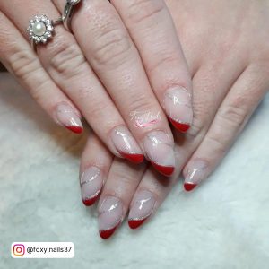 Red French Christmas Nails