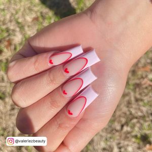 Red Heart Nail Designs