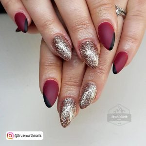 Red Matte Almond Nails