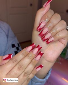 Red Matte Chrome Nails