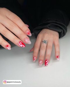 Red Nails Almond