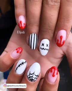 Red Nails For Halloween